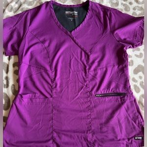 Dark purple scrub top